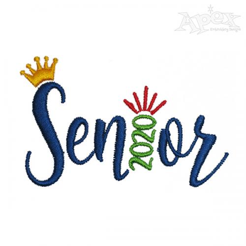Senior Graduation 2019 2020 Embroidery Design