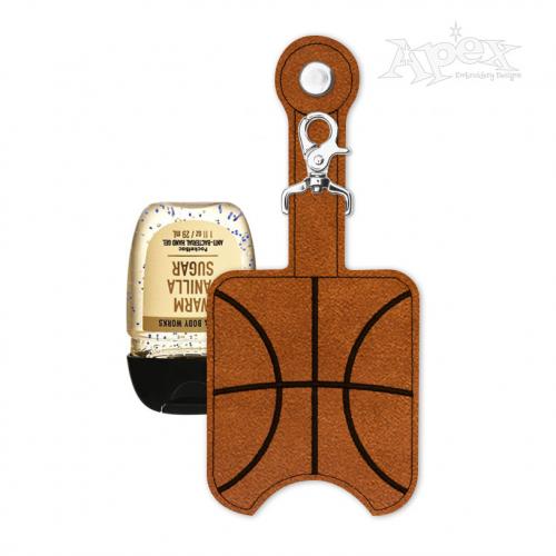 Basketball Sanitizer Holder Keychain Feltie ITH In-The-Hoop Embroidery Design