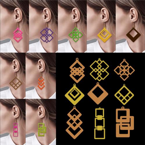 Square Earrings SVG Cuttable Design