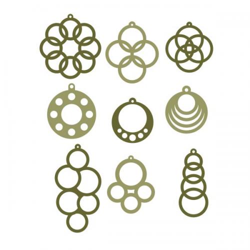 Circle Earrings SVG Cuttable Design