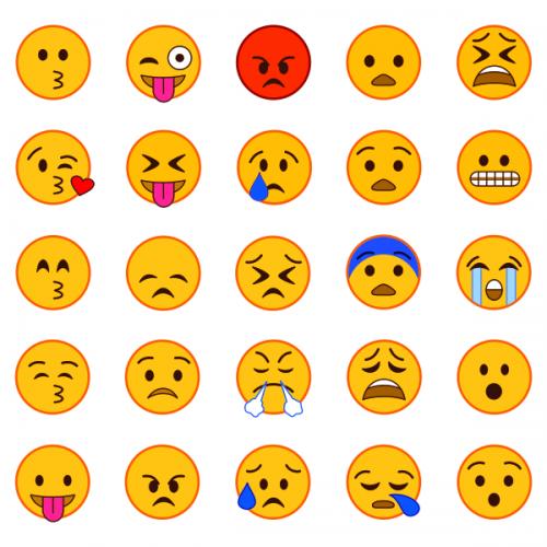 Emoticons Emo Faces Cuttable Designs