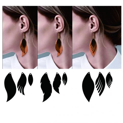 Layered Feather Earrings Pack SVG Cuttable Design