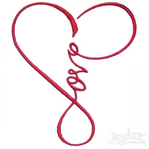 love Infinity Heart Design