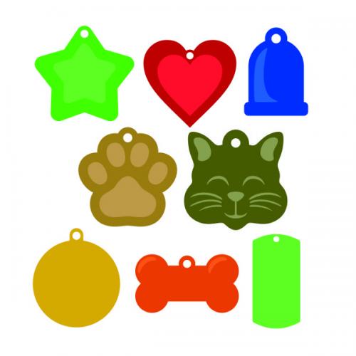 Pet ID Tag Pack Cuttable Design | Apex Designs &amp; Fonts