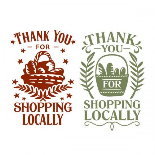 Thank You for Shopping Locally SVG Cuttable Design