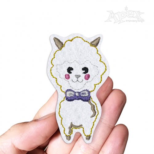 Adorable Llama Feltie ITH Embroidery Design