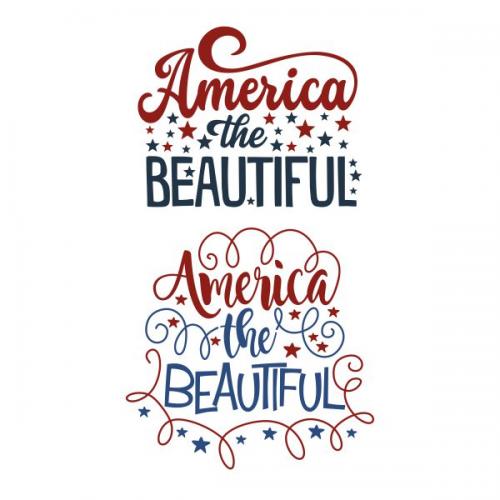 America The Beautiful Cuttable Design