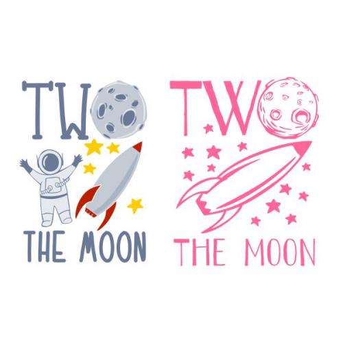 Two The Moon Cuttable Design