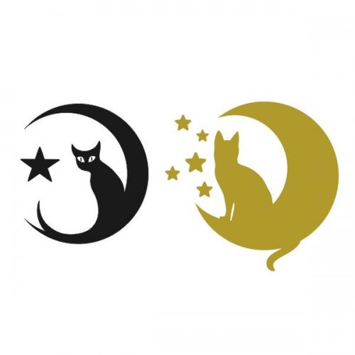 Moonlight Cat Cuttable Design