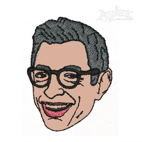 Jeff Goldblum Feltie ITH Embroidery Design