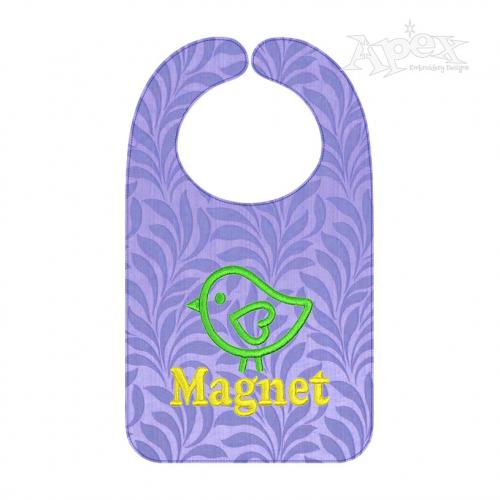 Chick Magnet Baby Bib In the Hoop Embroidery Design