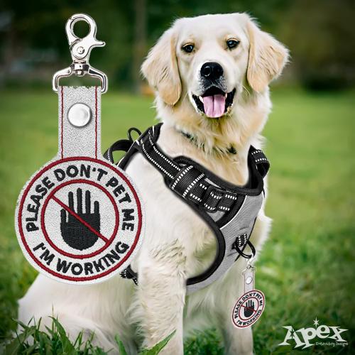 Service Dog Tags Embroidery Designs