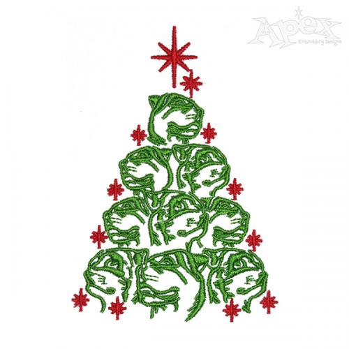 Rottweiler Christmas Tree Embroidery Design