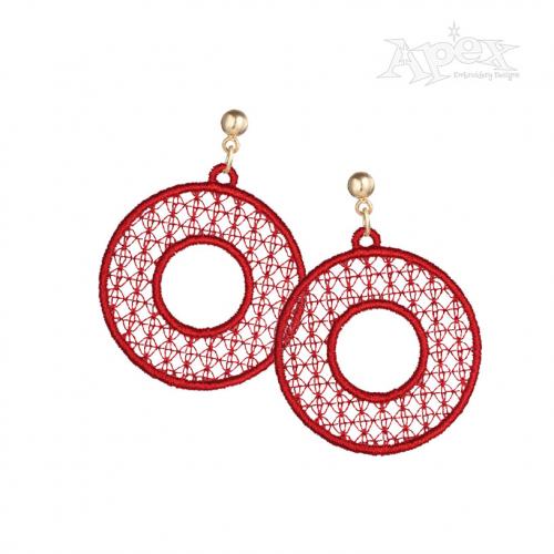 Donut Circle Earring FLS Free Standing Lace Embroidery Design