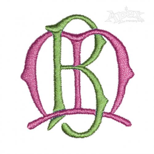 Raven True Interlocking Monogram Embroidery Font