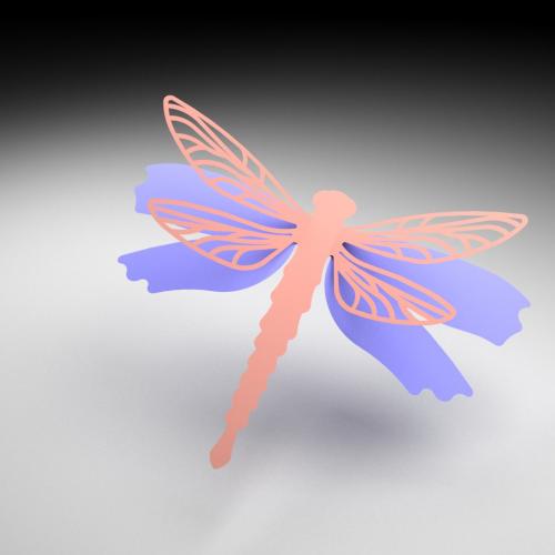 Dragonfly 3D Cuttable Design