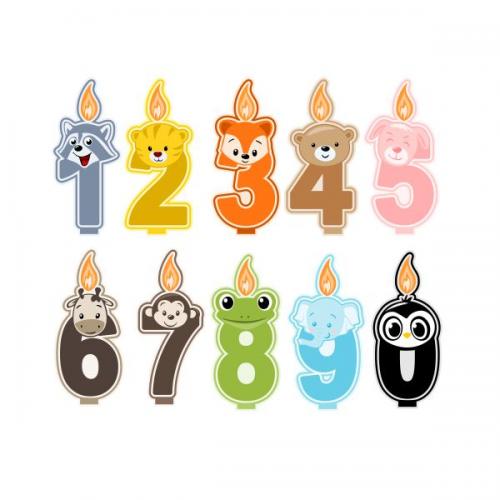 Birthday Number Candles Cuttable Design
