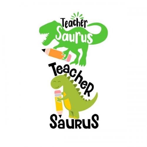 Teacher Saurus Cuttable Design