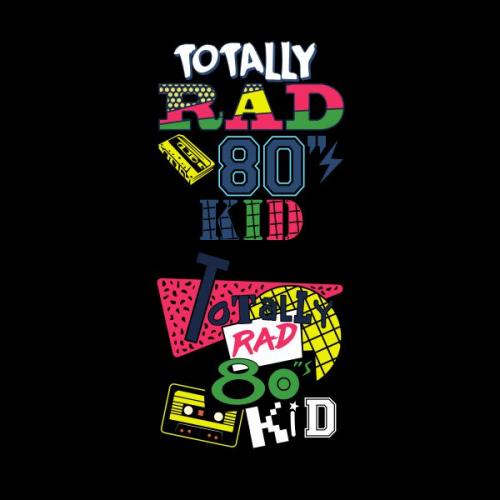 Totally Rad 80's Kid Cuttable Design