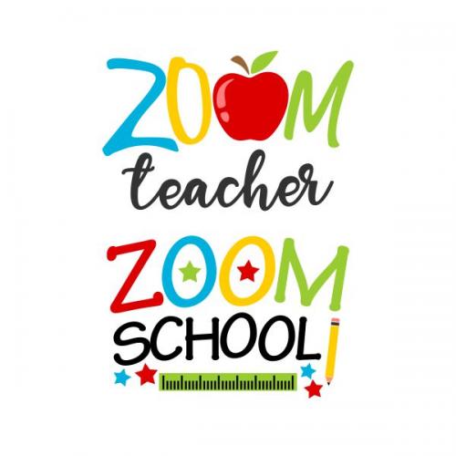 Zoom Teacher Zoom School Cuttable Design