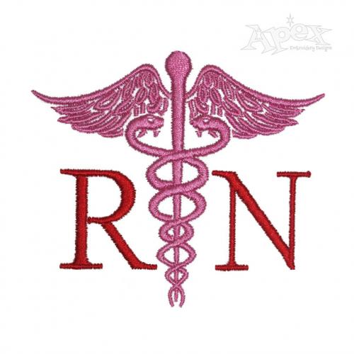 Registered Nurse Symbol Embroidery Design