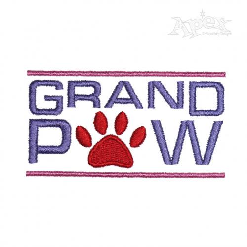 Grand Paw Embroidery Design