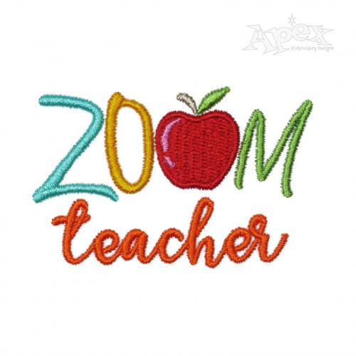 Zoom Teacher Embroidery Design