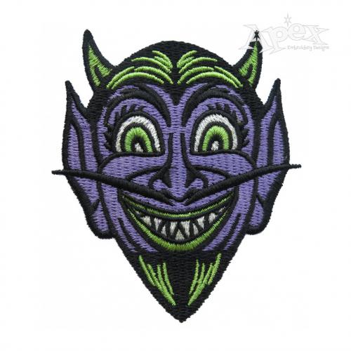 Hooligan Devil Face Embroidery Design