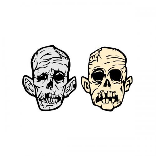 Zombie Skull Cuttable Design