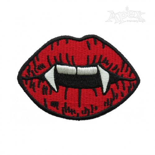 Vampire Lips Embroidery Design