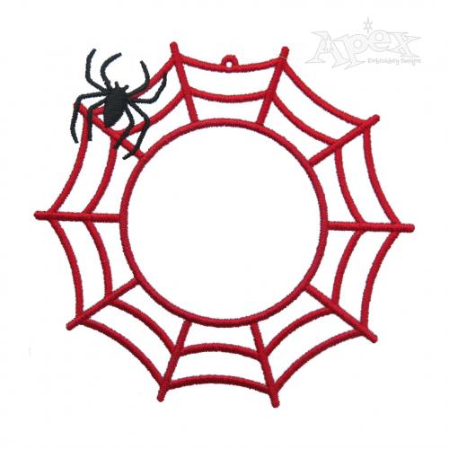 Spider Web Frame Embroidery Design