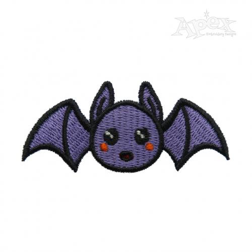 Flying Bat Embroidery Design