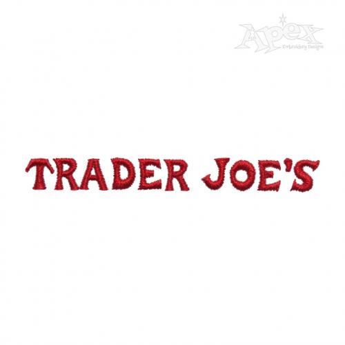 Trader Joe's Small Machine Embroidery Font Apex
