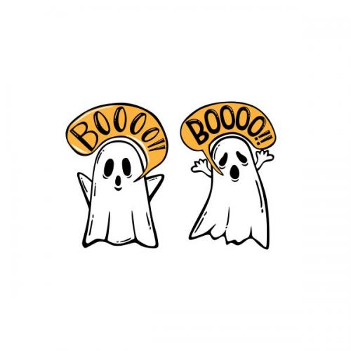 Halloween Boo Ghost Decal Cuttable Design