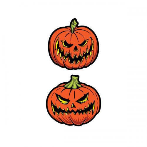 Scary Pumpkin Face Cuttable Design