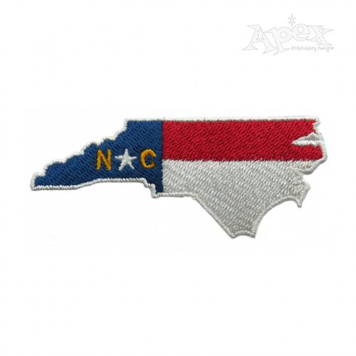 North Carolina State Flag Embroidery Design