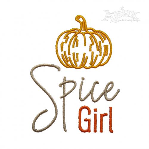 Spice Girl Embroidery Design