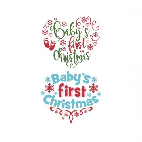 Baby's First Christmas Cuttable Design
