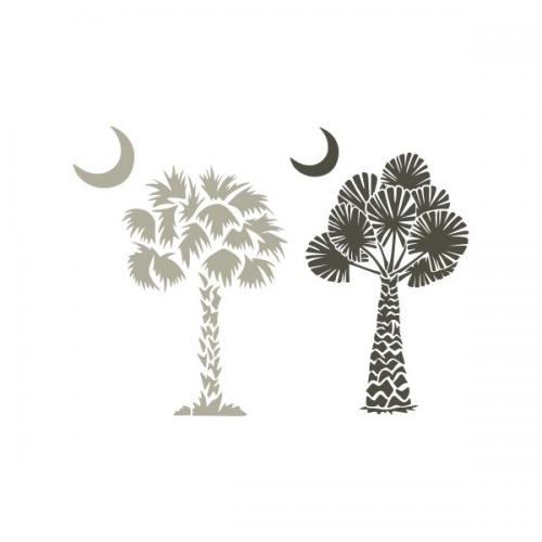 Palm Tree Moon South Carolina SVG Cuttable Design