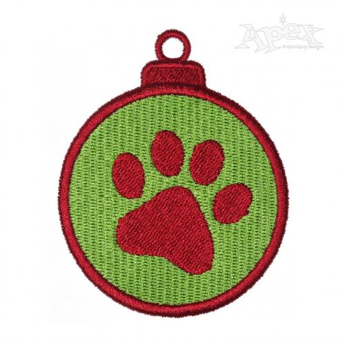 Dog Paw Tag Embroidery Design
