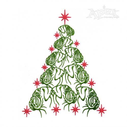 Boxer Dogs Christmas Tree Embroidery Design