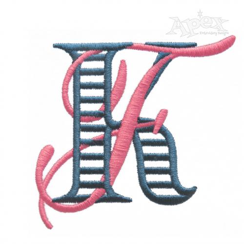 Script Ladders Interlocking Monogram Embroidery Font