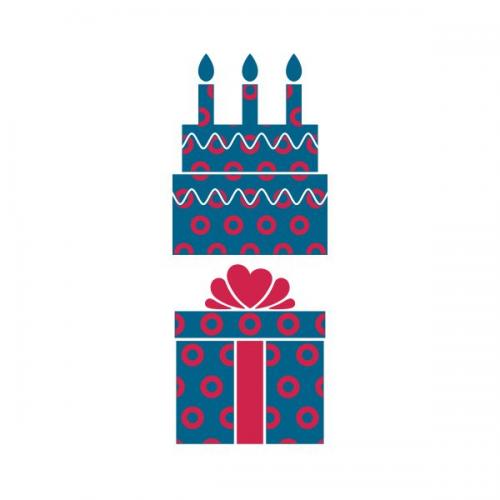 Birthday Gift Box Cuttable Design