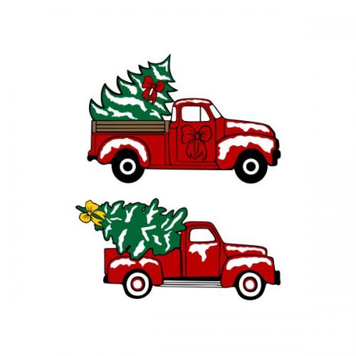 Christmas Truck Cuttable Design