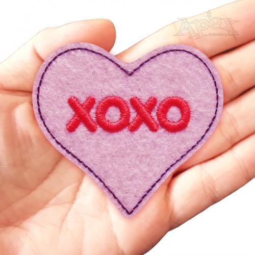 Valentine Heart Feltie ITH Embroidery Design