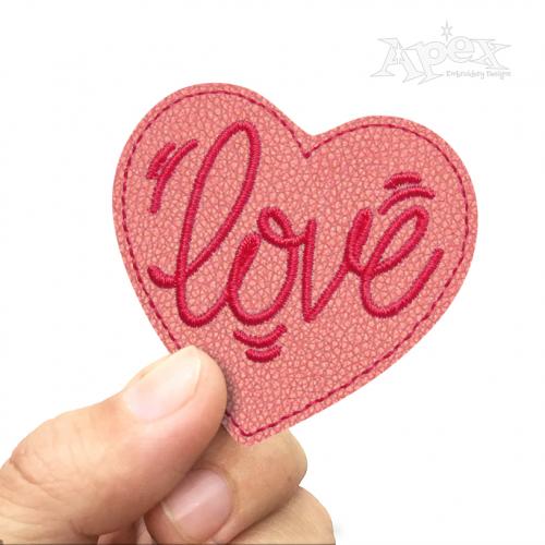Love Heart Feltie ITH Embroidery Design