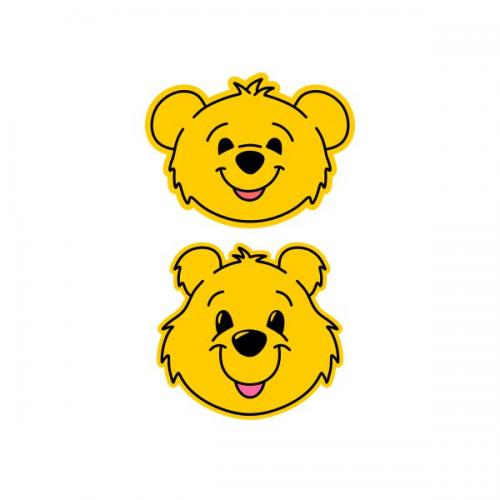 Happy Pooh Bear Cuttable Design