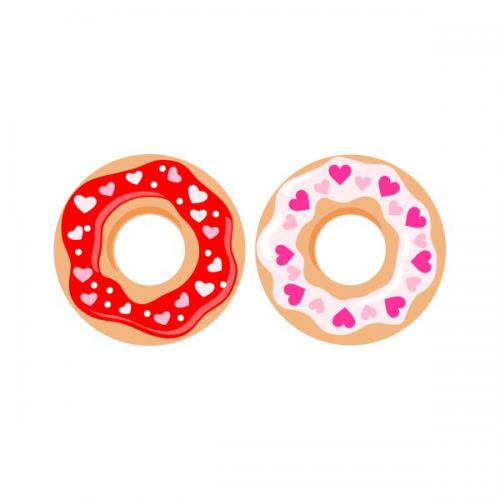 Valentine's Hearts Donut Cuttable Design