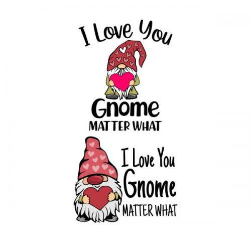 I Love You Gnome Matter What Cuttable Design