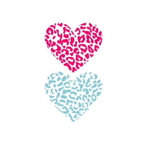 Leopard Pattern Heart Cuttable Design